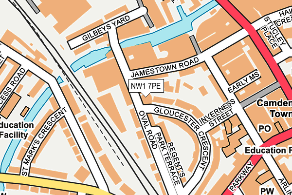 NW1 7PE map - OS OpenMap – Local (Ordnance Survey)