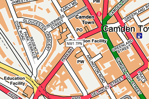 NW1 7PN map - OS OpenMap – Local (Ordnance Survey)