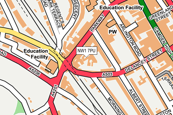 NW1 7PU map - OS OpenMap – Local (Ordnance Survey)