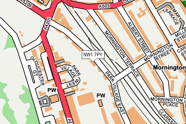 NW1 7PY map - OS OpenMap – Local (Ordnance Survey)
