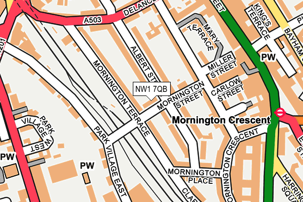 NW1 7QB map - OS OpenMap – Local (Ordnance Survey)