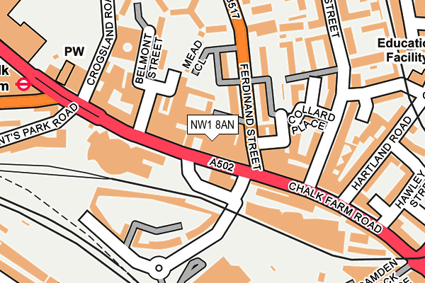 NW1 8AN map - OS OpenMap – Local (Ordnance Survey)