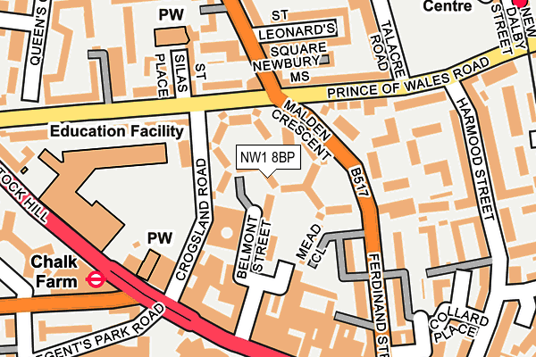 NW1 8BP map - OS OpenMap – Local (Ordnance Survey)