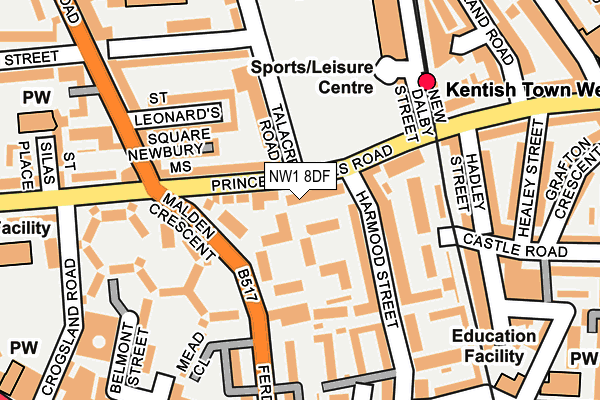 NW1 8DF map - OS OpenMap – Local (Ordnance Survey)