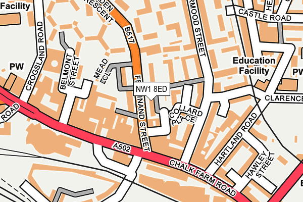 NW1 8ED map - OS OpenMap – Local (Ordnance Survey)
