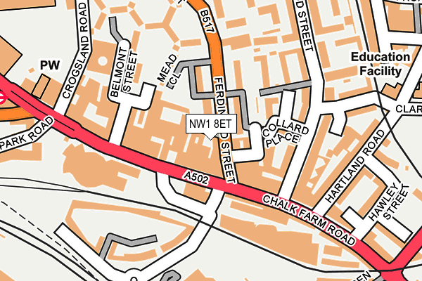 NW1 8ET map - OS OpenMap – Local (Ordnance Survey)