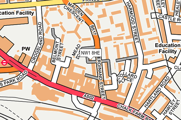 NW1 8HE map - OS OpenMap – Local (Ordnance Survey)