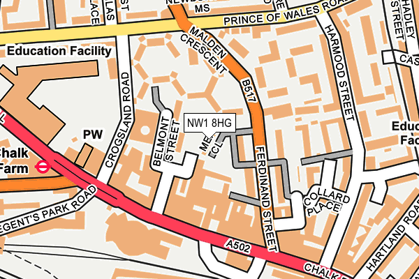 NW1 8HG map - OS OpenMap – Local (Ordnance Survey)