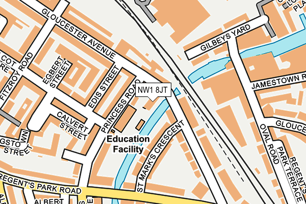 NW1 8JT map - OS OpenMap – Local (Ordnance Survey)