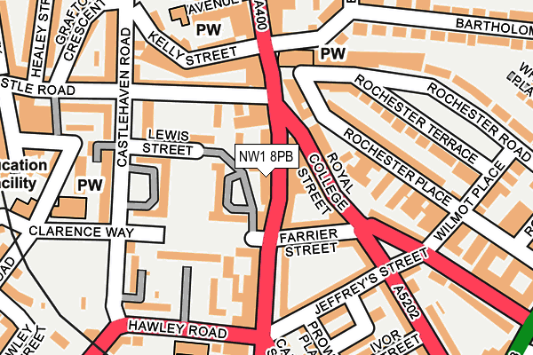 NW1 8PB map - OS OpenMap – Local (Ordnance Survey)