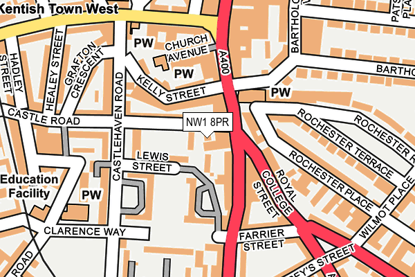 NW1 8PR map - OS OpenMap – Local (Ordnance Survey)