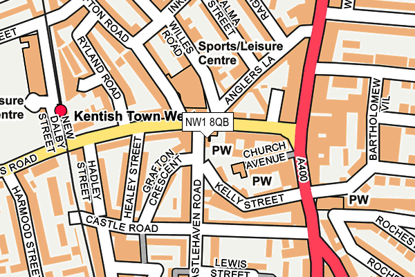 NW1 8QB map - OS OpenMap – Local (Ordnance Survey)