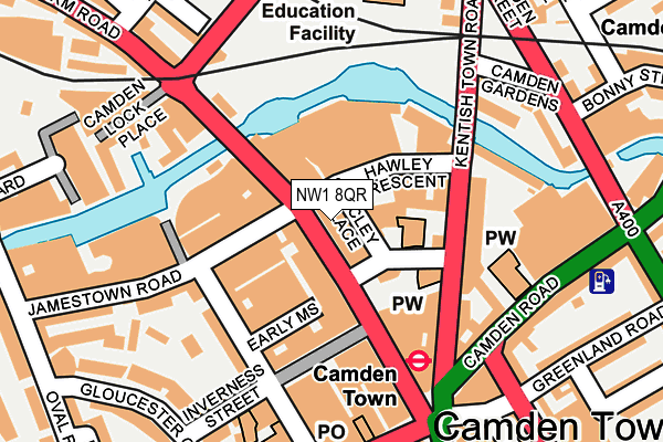 Map of CAMDEN OPEN AIR GALLERY LTD at local scale
