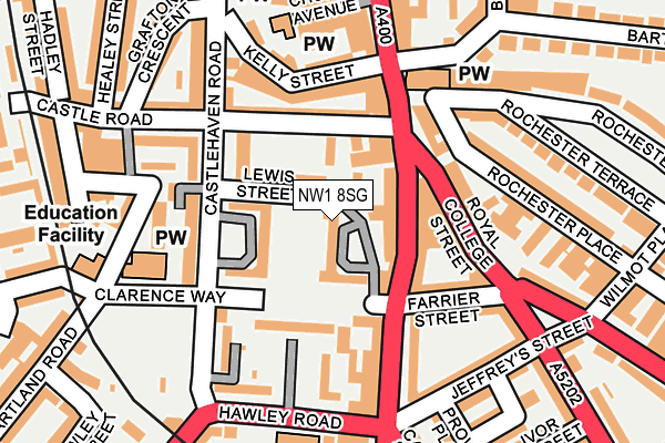 NW1 8SG map - OS OpenMap – Local (Ordnance Survey)