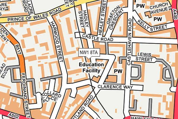 NW1 8TA map - OS OpenMap – Local (Ordnance Survey)