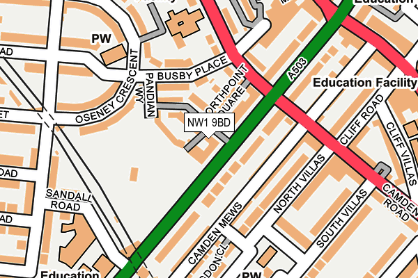 NW1 9BD map - OS OpenMap – Local (Ordnance Survey)