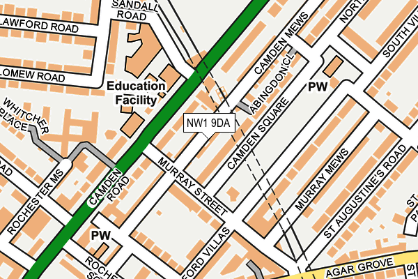 NW1 9DA map - OS OpenMap – Local (Ordnance Survey)
