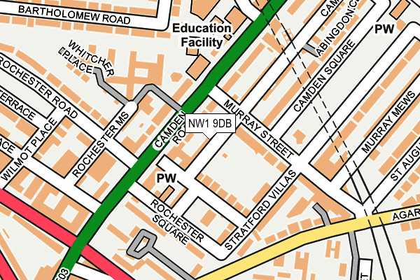 NW1 9DB map - OS OpenMap – Local (Ordnance Survey)