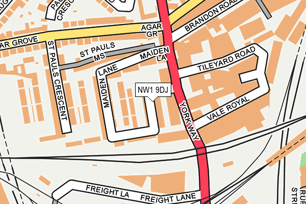 NW1 9DJ map - OS OpenMap – Local (Ordnance Survey)