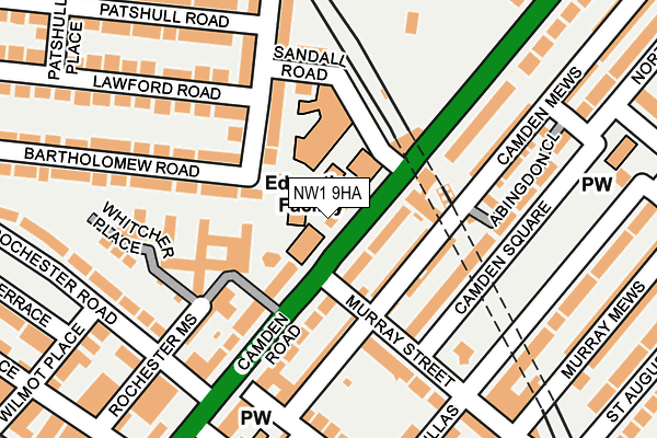 NW1 9HA map - OS OpenMap – Local (Ordnance Survey)