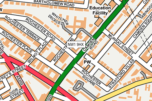 NW1 9HX map - OS OpenMap – Local (Ordnance Survey)