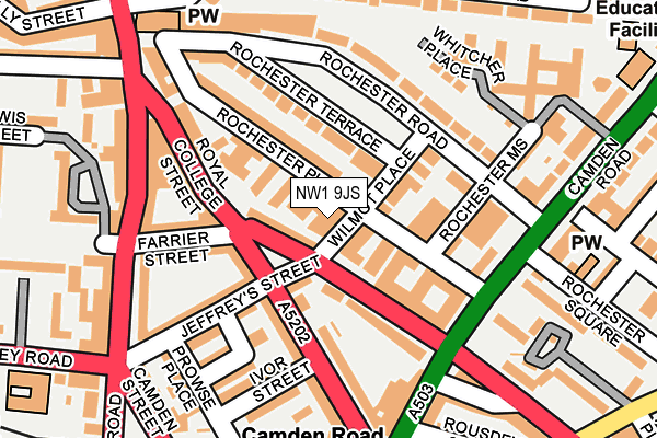 NW1 9JS map - OS OpenMap – Local (Ordnance Survey)