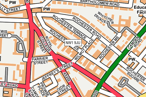 NW1 9JU map - OS OpenMap – Local (Ordnance Survey)