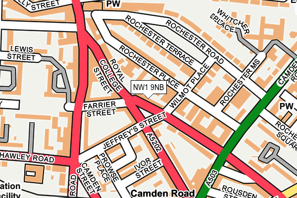 NW1 9NB map - OS OpenMap – Local (Ordnance Survey)