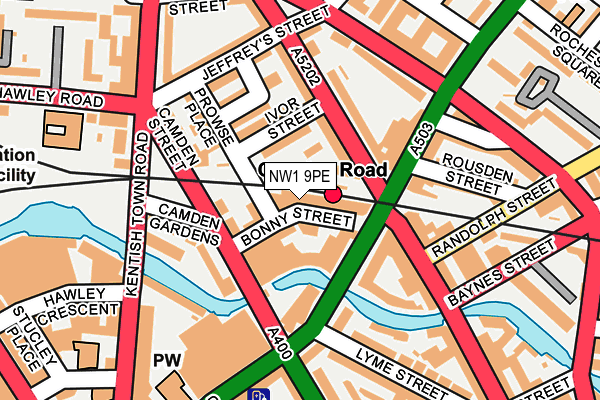 NW1 9PE map - OS OpenMap – Local (Ordnance Survey)