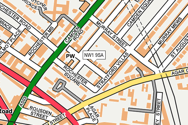 NW1 9SA map - OS OpenMap – Local (Ordnance Survey)