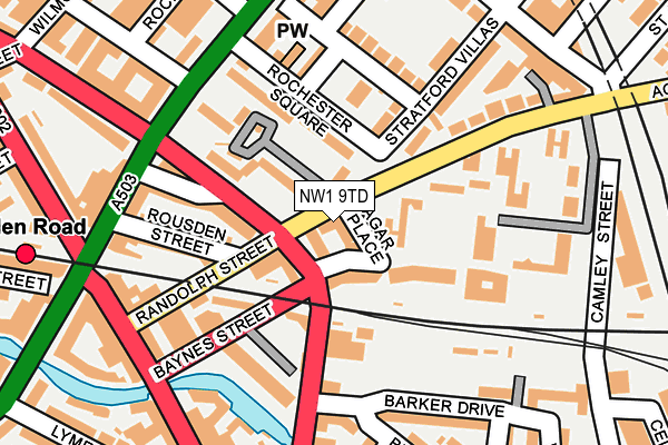 NW1 9TD map - OS OpenMap – Local (Ordnance Survey)