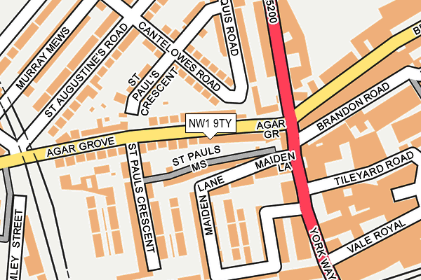NW1 9TY map - OS OpenMap – Local (Ordnance Survey)