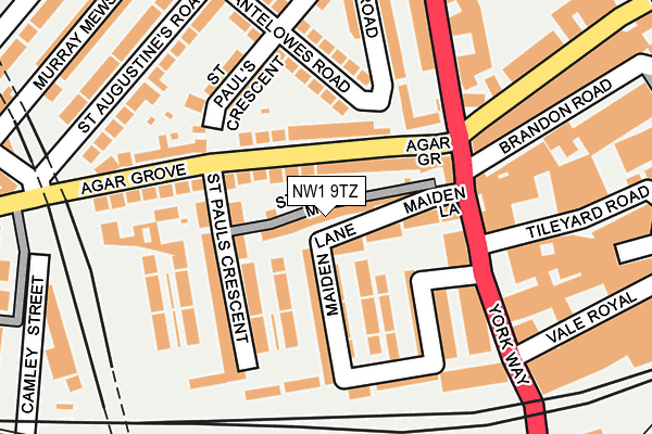 NW1 9TZ map - OS OpenMap – Local (Ordnance Survey)