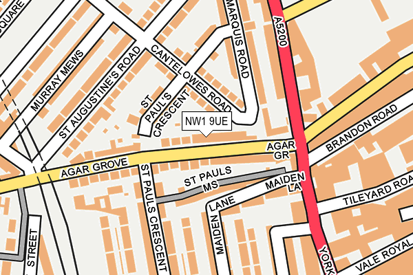 NW1 9UE map - OS OpenMap – Local (Ordnance Survey)