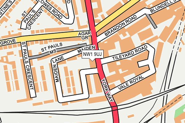 NW1 9UJ map - OS OpenMap – Local (Ordnance Survey)
