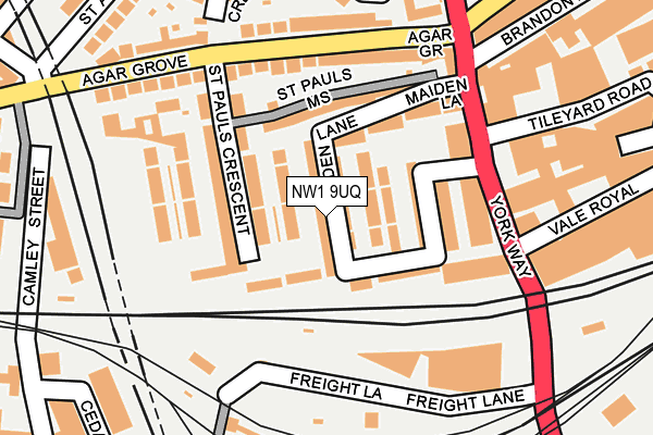 NW1 9UQ map - OS OpenMap – Local (Ordnance Survey)