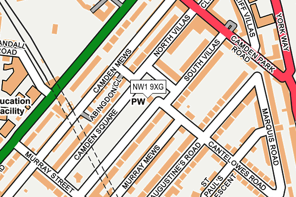 NW1 9XG map - OS OpenMap – Local (Ordnance Survey)