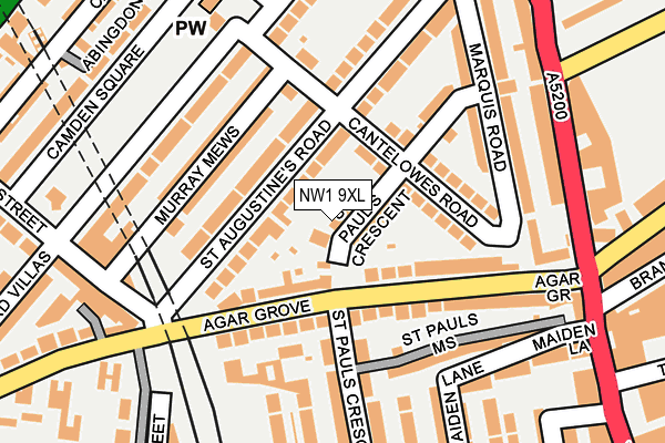 NW1 9XL map - OS OpenMap – Local (Ordnance Survey)