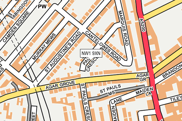 NW1 9XN map - OS OpenMap – Local (Ordnance Survey)