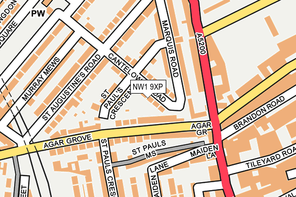 NW1 9XP map - OS OpenMap – Local (Ordnance Survey)