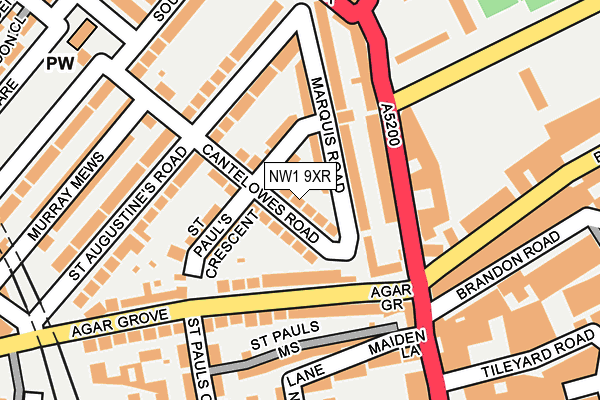 NW1 9XR map - OS OpenMap – Local (Ordnance Survey)