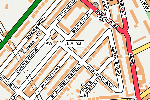 NW1 9XU map - OS OpenMap – Local (Ordnance Survey)