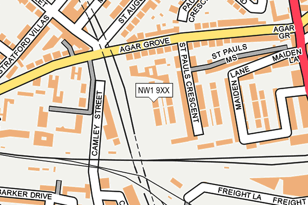 NW1 9XX map - OS OpenMap – Local (Ordnance Survey)