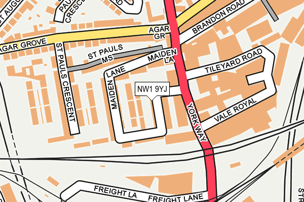 NW1 9YJ map - OS OpenMap – Local (Ordnance Survey)