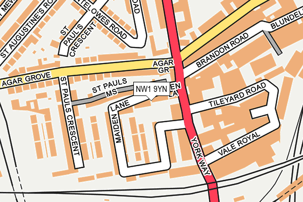 NW1 9YN map - OS OpenMap – Local (Ordnance Survey)