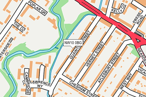 NW10 0BG map - OS OpenMap – Local (Ordnance Survey)