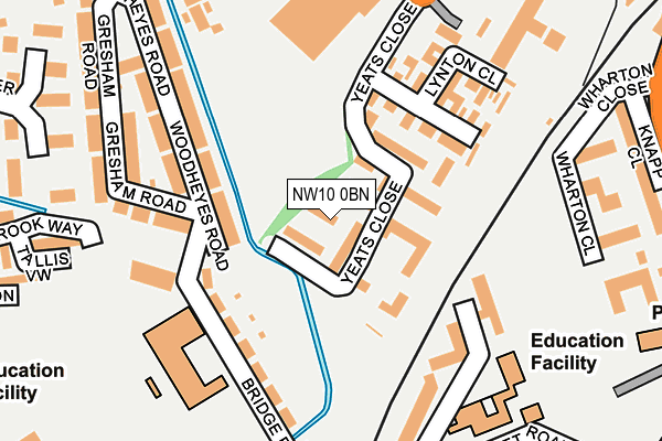 NW10 0BN map - OS OpenMap – Local (Ordnance Survey)