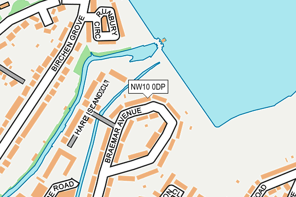 NW10 0DP map - OS OpenMap – Local (Ordnance Survey)