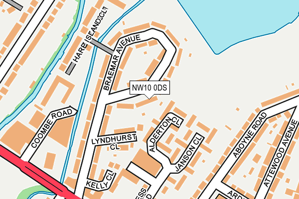 NW10 0DS map - OS OpenMap – Local (Ordnance Survey)