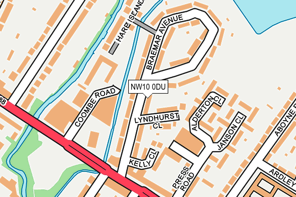 NW10 0DU map - OS OpenMap – Local (Ordnance Survey)